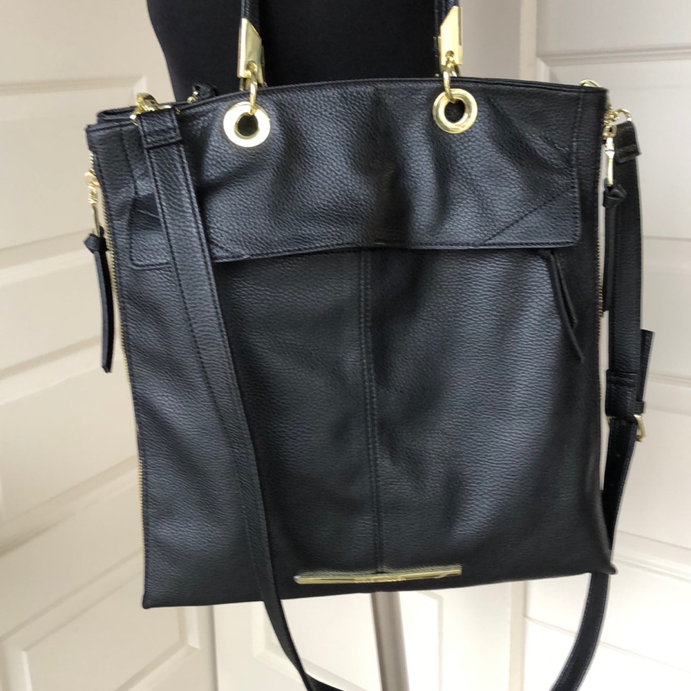 Steve Madden Black Large Tote/ Crossbody Bag